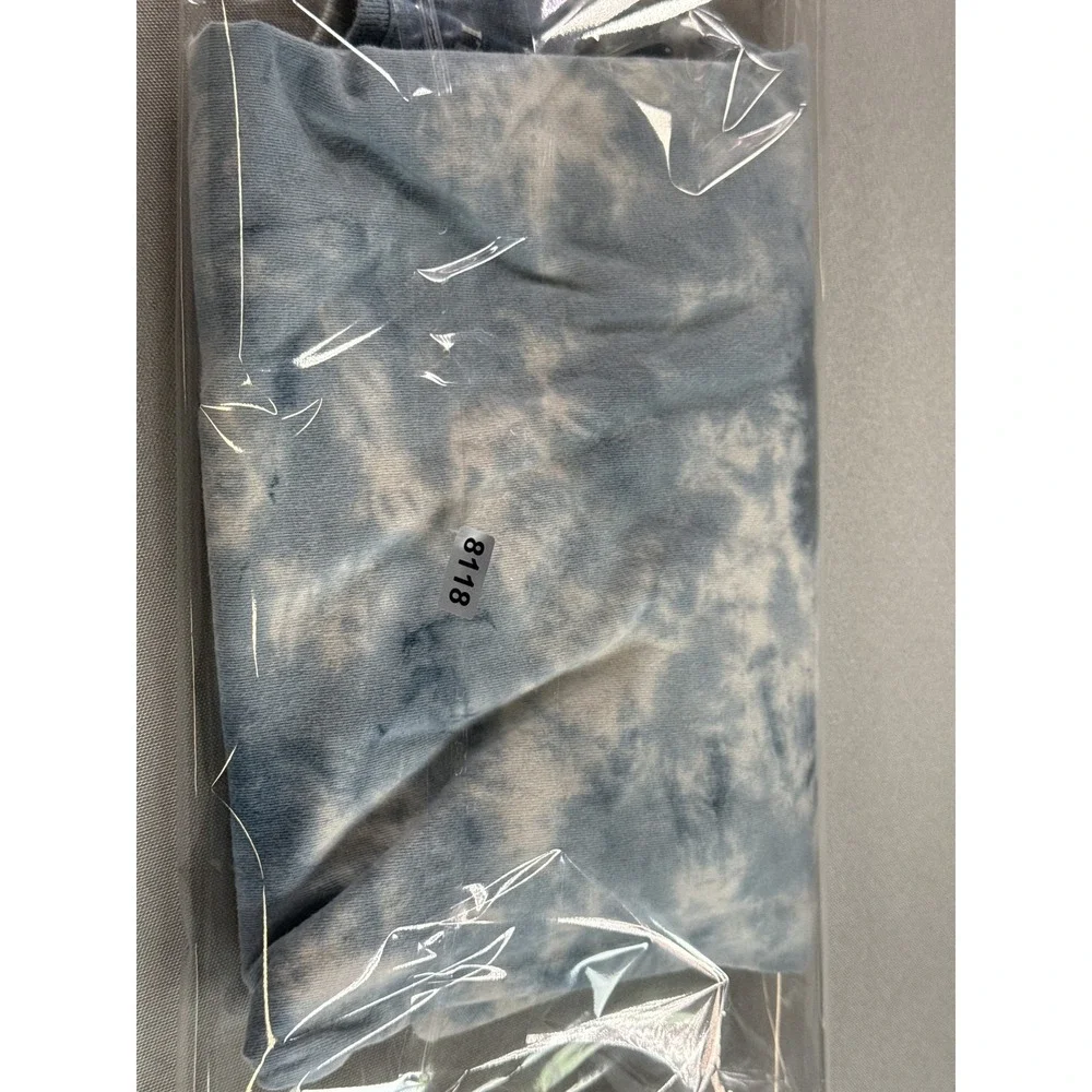 True Religion Buddha World Tour Tie Dye T-Shirt Mens M Blue Crew Neck Horseshoe